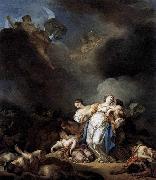Anicet-Charles-Gabriel Lemonnier Apollo and Diana Attacking Niobe and her Children painting